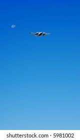 moon and plane