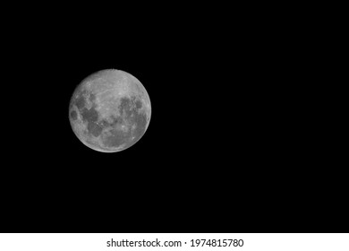 Moon Scape Luna Crater Black Backgroun