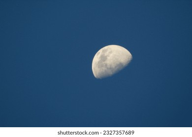 The moon seen from Earth is very beautiful.
