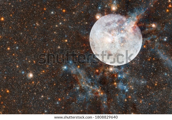 Moon. Solar system. Cosmos art. Elements of this\
image furnished by NASA