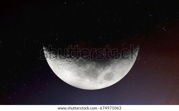 Moon\
and stars / The Moon is an astronomical body that orbits planet\
Earth, being Earth\'s only permanent natural satellite. It is the\
fifth-largest natural satellite in the Solar\
System