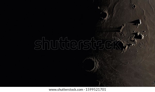 Moon surface close up. Craters and furrows on the\
surface of the earth\'s satellite. (Elements of this image furnished\
by NASA)