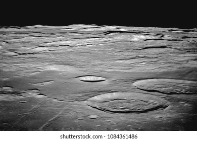 Moon Surface. Image of the Moon showing landing site of Apollo 11 around center of the Moon. Elements of this image furnished by NASA