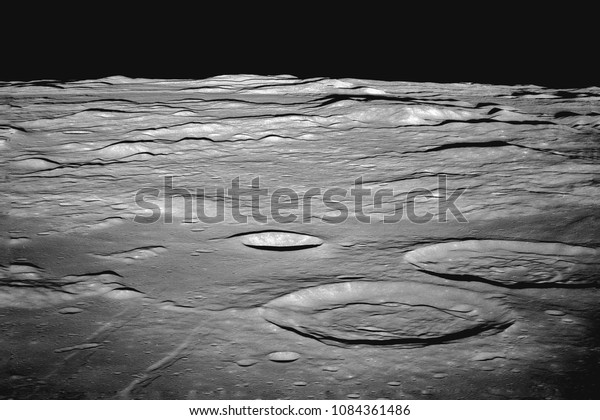 Moon Surface. Image of the Moon showing landing site\
of Apollo 11 around center of the Moon. Elements of this image\
furnished by NASA