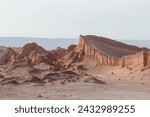 Moon Valley or valle de la luna in san pedro de atacama chile. Mountain formation called amphitheater.