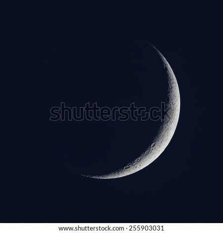 Moon - Waxing Crescent (color)