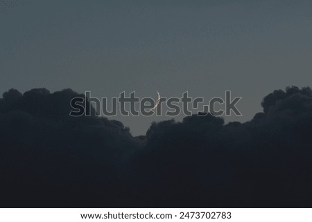 Similar – Image, Stock Photo waxing moon Evening