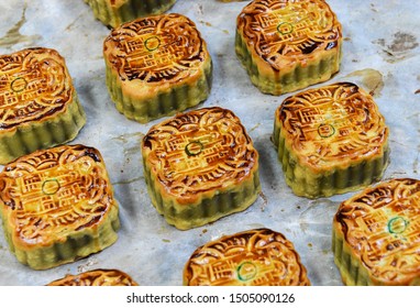 Mooncake, a seasonal pastry eaten during the Mid-Autumn festival in the lunar calendar in China and East Asia