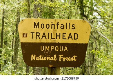 Moonfalls Trailhead Sign, Umpqua National Forest
