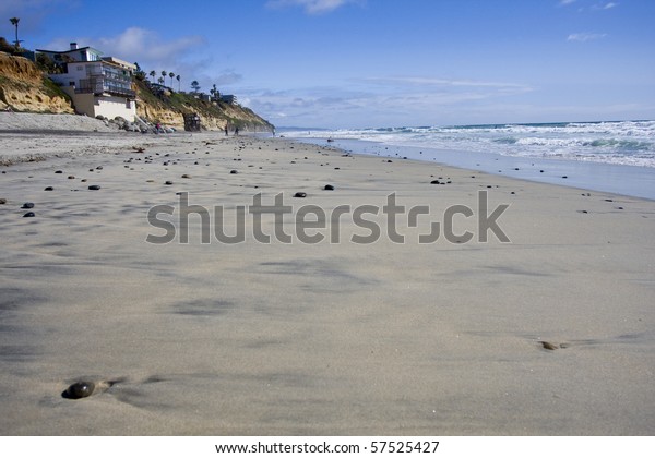 Moonlight Beach Encinitas California San Diego Stock Photo