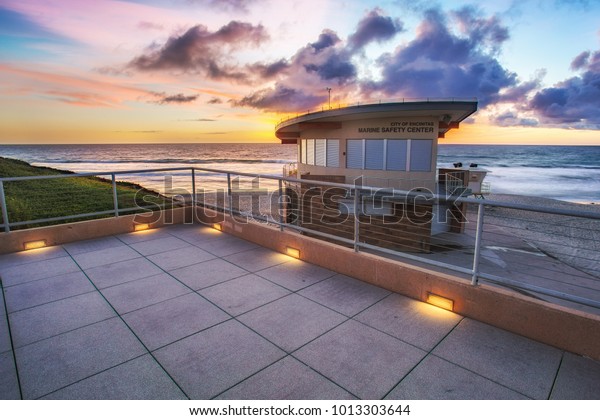 Moonlight Beach Encinitas California United States Stock