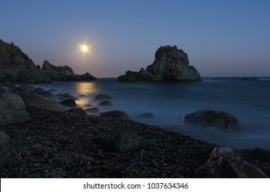 Moonlight in Calabria, Italy.