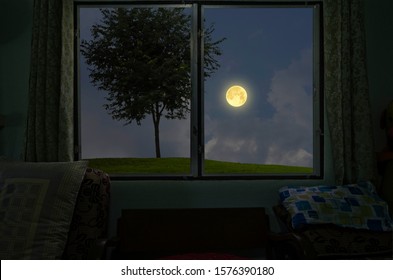 Moonlight Bedroom Stock Photos Images Photography
