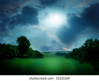 94,509 Moonlight landscape Images, Stock Photos & Vectors | Shutterstock