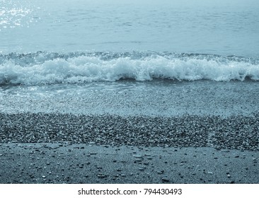 Moonlight Pebble Beach Mediterranean Sea Noon Stock Photo 794430493 