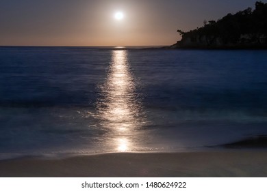 Moonlight Seascape taken at North Pearl Beach, Central Coast, NSW, Australia