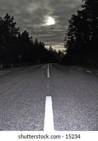 Moonlit road