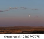 Moonrise over the desert landscape in far western NSW