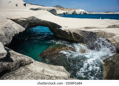 Moonscape beach Sarakiniko, Milos, Greece - Shutterstock ID 335891684