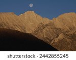 Moonset over Mount Langley, California