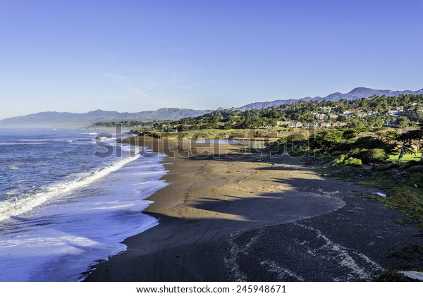 Moonstone Beach After King High Tide Stock Photo Edit Now 245948671