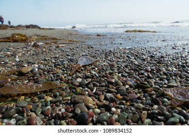 Moonstone Beach Waves And Rocks.