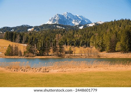 Similar – Image, Stock Photo Landscape at Schmalensee lake near Mittenwald in Bavaria