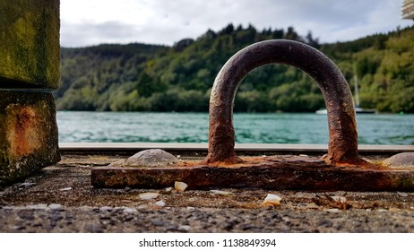 Mooring Bollard On Whangamata Wharf, NZ