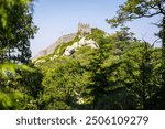 Moorish wall in Sintra, a civil parish in the municipality of Sintra, Lisbon District, Portugal, Europe