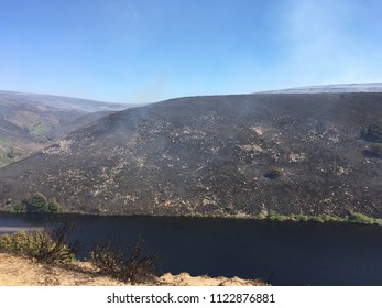 Moorland Fire Spreads Across Saddleworth Moor, Manchester, UK June 2018