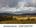 Moorland views with cloudy sky from near Sheffield Derbyshire