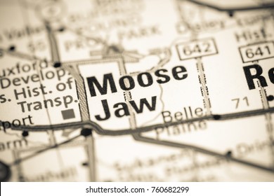 Moose Jaw. Canada On A Map.