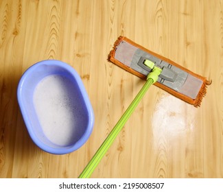 Mop, Bucket And Mop. Floor Washing