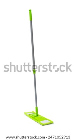 Mop with  microfiber rag  isolated on a white background