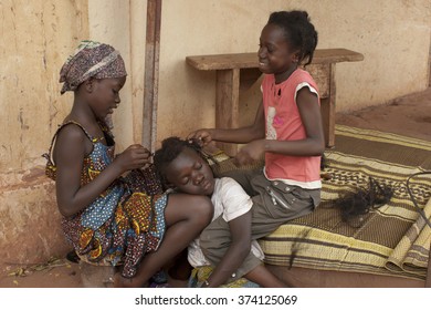 Mopti, Mali- Aug.26,,2011:  Children Playing In The Street, Mali