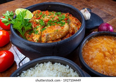 Moqueca fish and shrimp, traditional dish of Brazilian cuisine