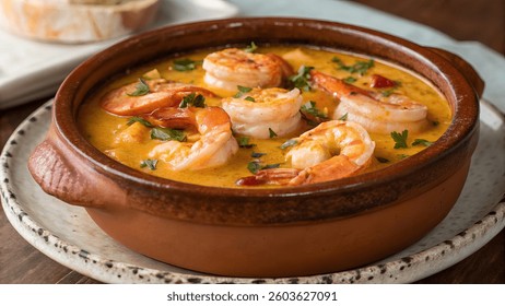 Moqueca - guiso de camarones con leche de coco