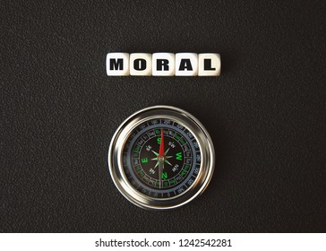 Moral Text On Cubes With Compass
