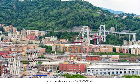 Morandi Bridge (ponte Morandi), Genoa (GE)  Italy 05-26-2019