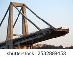 morandi collapsed bridge in genoa italy