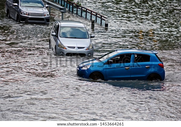 more floods and flooded
cars