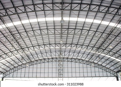 more space of Arched roof steel design for more light from sunshine - Powered by Shutterstock