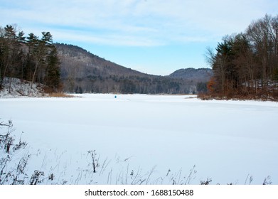 Moreau State Park Upstate New York Winter Snowshoe Ice Fishing