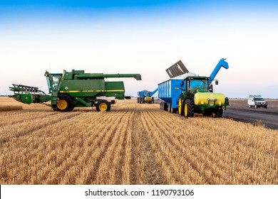 Moree, Australia - November 04, 2012: Wheat Harvest In Moree, Australia. Moree Is A Major Agricultural Area In Northern New South Wales, Australia.