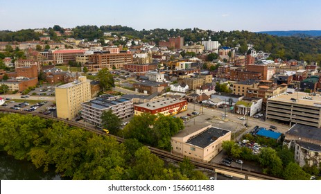 Morgantown West Virginia is situated on a steep hill above the Monongahela River