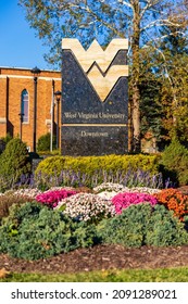 Morgantown, WV - November 5, 2021: West Virginia University sign