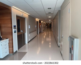 Morgantown, WV  USA - August 4, 2021: Hospital Hallway