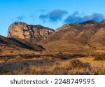 Morning Clouds on El Capitan  and Guadalupe Peak, Guadalupe Mountains National Park, Texas, USA