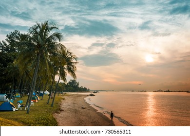 Morning In East Coast Beach Singapore 