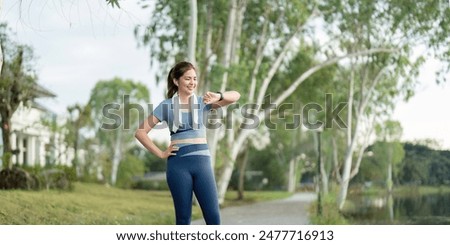Similar – Image, Stock Photo Checking the time during busy day in Chiang Mai